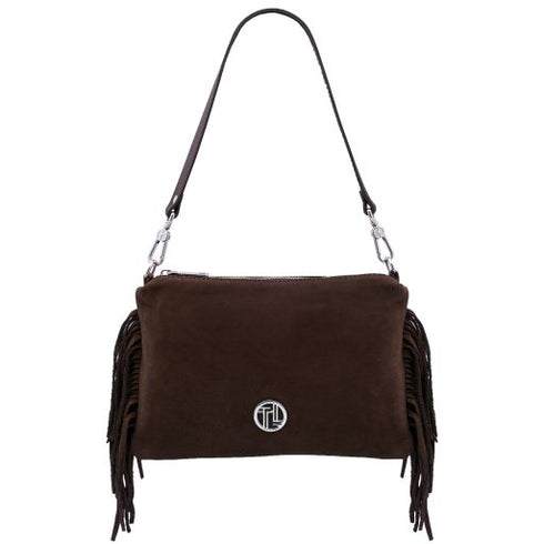 Nomade - Suede leather fringe clutch